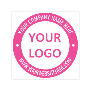 Sello Automático Personalizado Nombre del logotipo comercial Sitio 