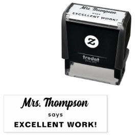 Sello Automático Personalizado Nombre Profesor Excelente Trabajo!