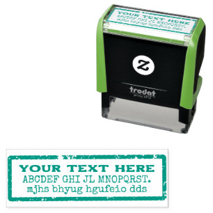Sello Automático Personalizado Palabras texto verde angustiado