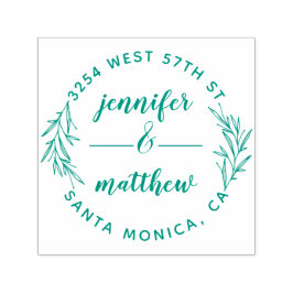 Sello Automático Personalizado Pareja Casada Elegante Dirección de 