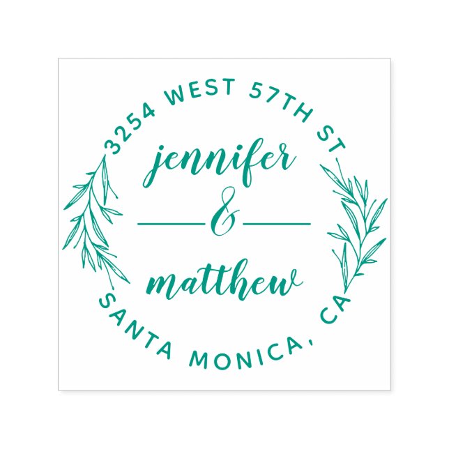 Sello Automático Personalizado Pareja Casada Elegante Dirección de  (Diseño)