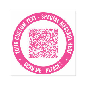 Sello Automático Personalizado QR Código Escanear marca tu texto y 