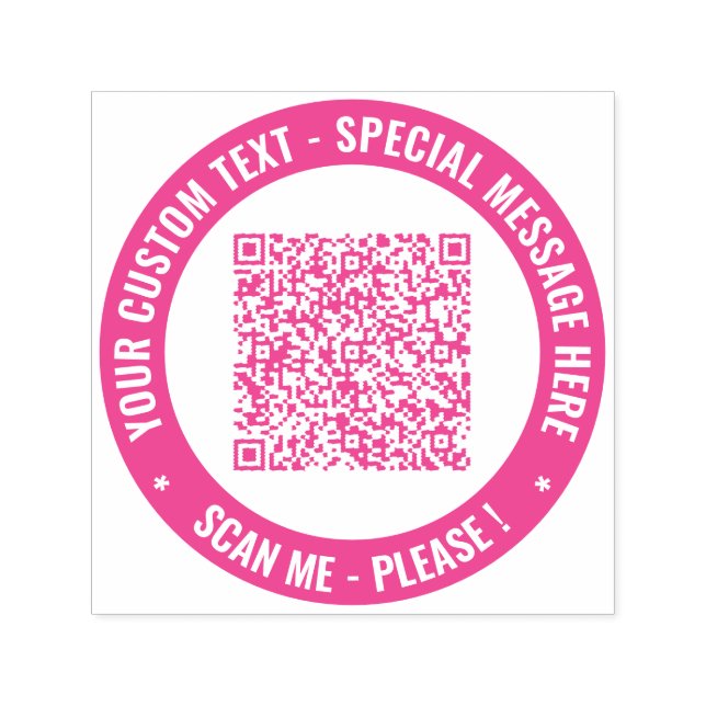 Sello Automático Personalizado QR Código Escanear marca tu texto y  (Diseño)