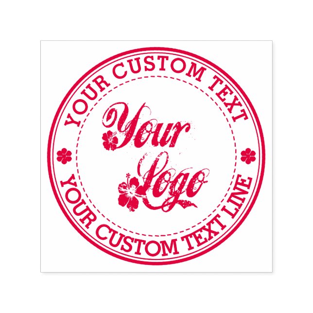 Sello Automático Personalizado redondo Su Texto Con Logo (Diseño)