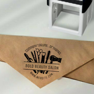 Sello Automático Personalizado Salón de Belleza Herramientas Hair S