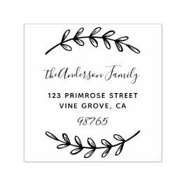 Sello Automático Personalizado Script Foliage deja la dirección Wre