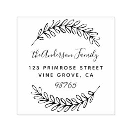 Sello Automático Personalizado Script Foliage deja la dirección Wre