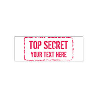 Personalizado tinta roja TOP SECRET logotipo confi