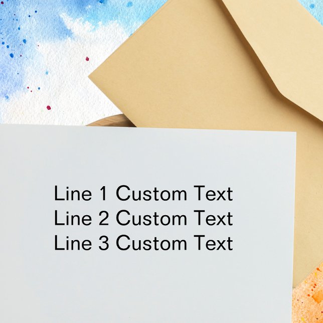 Sello Automático Personalizado tradicional Negocios 3 líneas de tex (Subido por el creador)