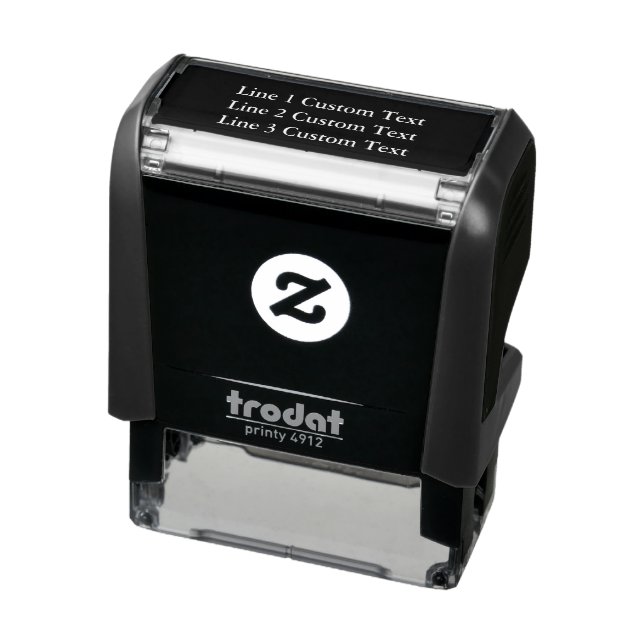 Sello Automático Personalizado tradicional Negocios 3 líneas de tex (Producto)