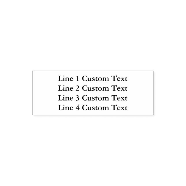 Sello Automático Personalizado tradicional Negocios 4 líneas de tex (Diseño)