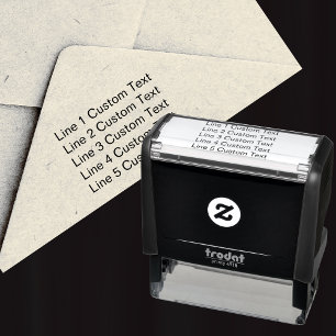 Sello Automático Personalizado tradicional Negocios 5 líneas de tex