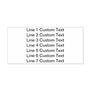 Sello Automático Personalizado tradicional Negocios 7 líneas de tex