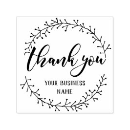 Sello Automático Personalizado Wreath Gracias Estampilla De Autotin