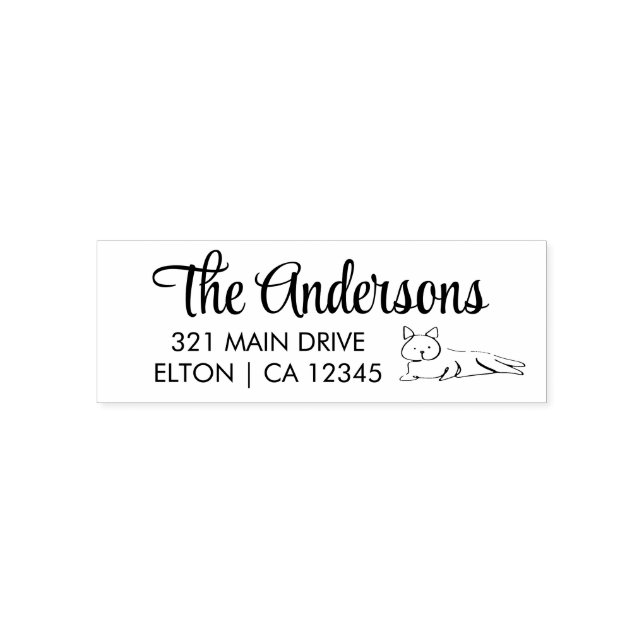 Sello Automático Personalizar la dirección de devolución de gatito (Diseño)