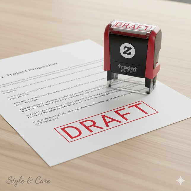 Sello Automático Personalized DRAFT Label Self Inking Stamp Design (Personalized DRAFT Label Self Inking Stamp Design)