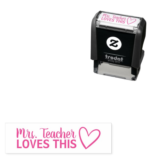 Sello Automático Personalized Teacher LOVES This Stamp (In Situ)