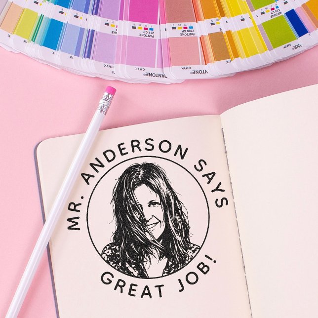 Sello Automático Personalized Teacher Stamp With Custom Photo Stamp (Subido por el creador)