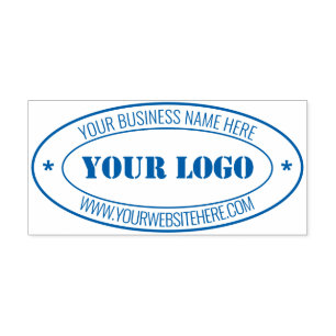 Sello Automático Personalized Your Name Logo Website Oval Stamp