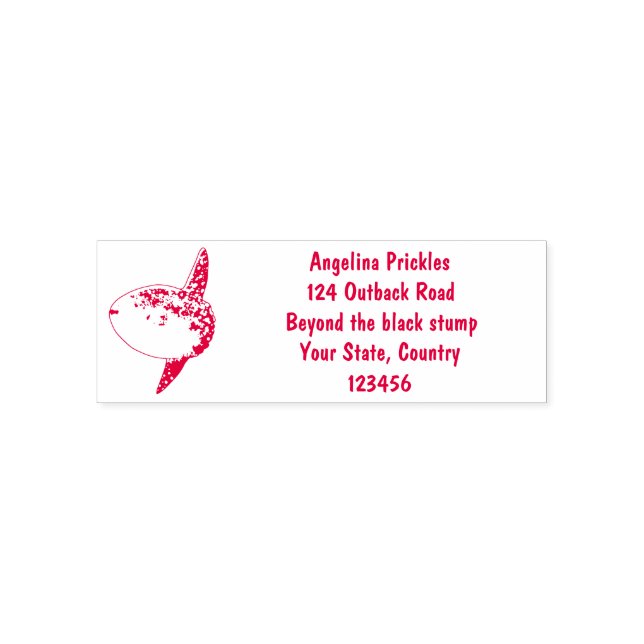 Sello Automático Pez luna mola mola dibujo animado lindo (Diseño)