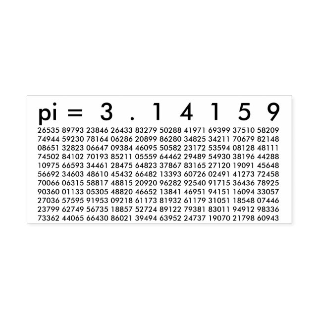 Sello Automático pi= 3.14159 Dígitos pi Day de ciencias de matemáti (Diseño)