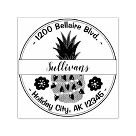 Sello Automático Piña tropical de vacaciones