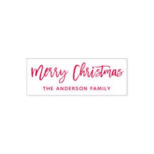 Sello Automático Pincel moderno Guión Feliz Estrella de Navidad Ro