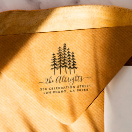 Sello Automático Pine Trees y apellidos Firma Dirección de devoluci