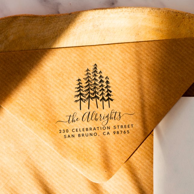 Sello Automático Pine Trees y apellidos Firma Dirección de devoluci (Subido por el creador)