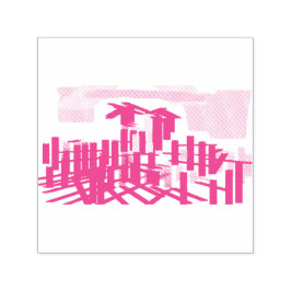 Sello Automático Pink flamingo beach