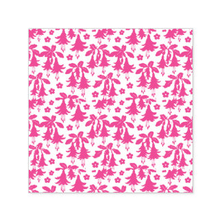 Sello Automático Pink Fuchsia Floral Pattern – Retro Botanical