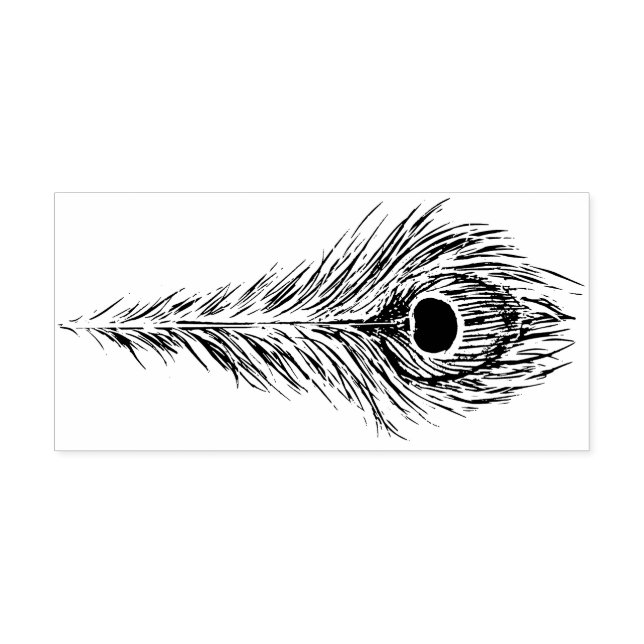 Sello Automático Pintura de Peacock Feather Art Peacocks (Diseño)