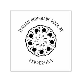 Sello Automático pizza de pepperoni texto personalizado negocio