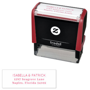 Sello Automático Placa de nombre minimalista negra elegante