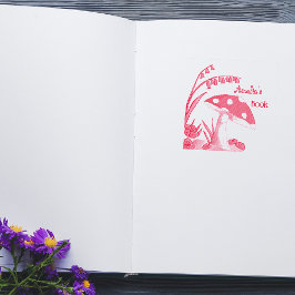 Sello Automático Placa personalizada para libros de toadstool