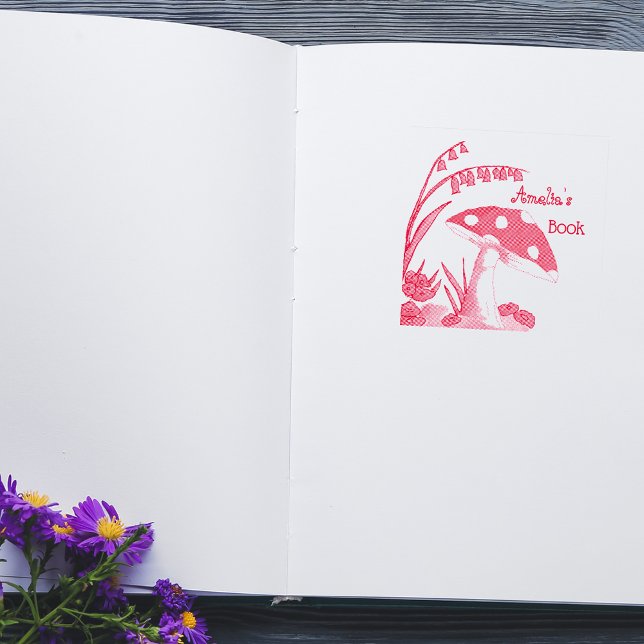 Sello Automático Placa personalizada para libros de toadstool (Subido por el creador)