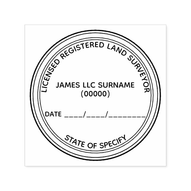 Sello Automático Planes registrados con licencia de topografía DIY (Diseño)