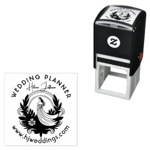 Sello Automático Planificador de Bodas con Logotipo de Motivo Moder