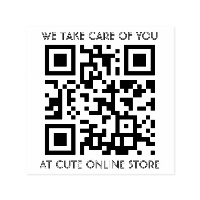 Sello Automático Plantilla de código QR con texto (Diseño)