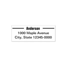 Sello Automático Plantilla de dirección de devolución de nombre sim