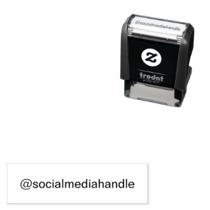 Sello Automático Plantilla de identificador de redes sociales de em