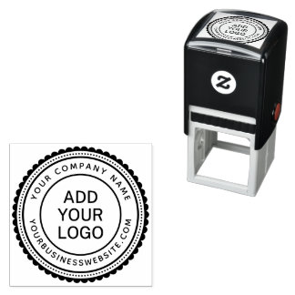 Sello Automático Plantilla de logotipo personalizado de nombre y UR