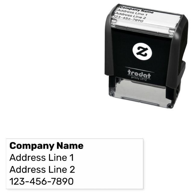 Sello Automático Plantilla de número de teléfono y dirección de dev (In Situ)