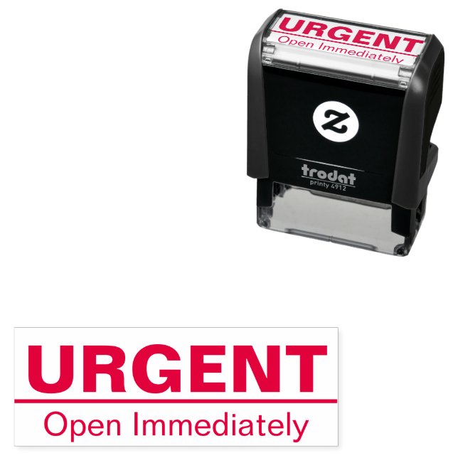 Sello Automático Plantilla de texto urgente abierta inmediatamente (In Situ)