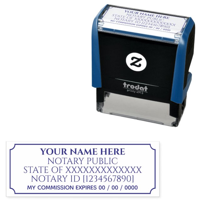 Sello Automático Plantilla Personalizable de Notario Público Profes (In Situ)