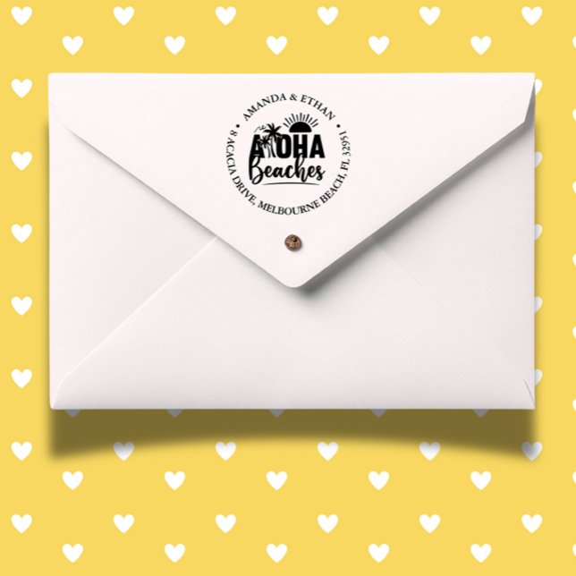 Sello Automático Playas de Aloha (Capture the spirit of summer with self-inking stamp)