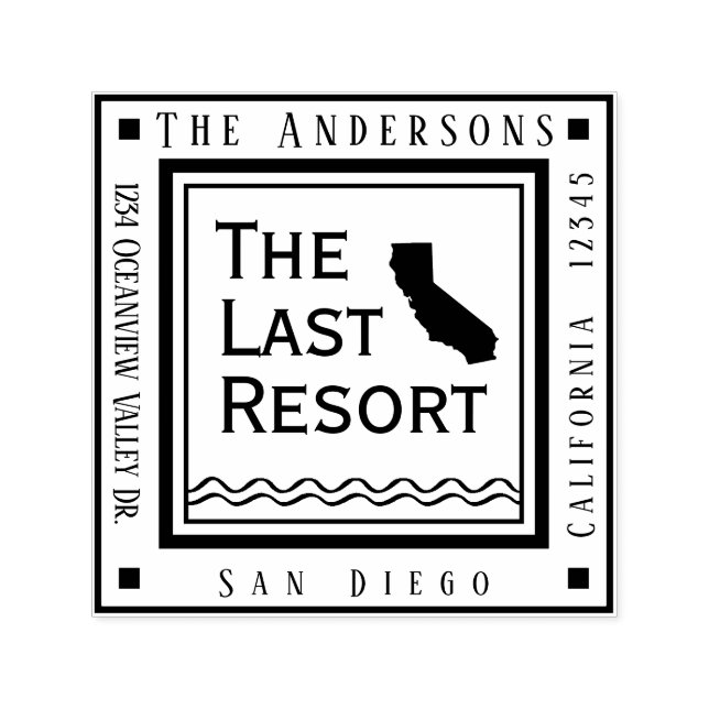 Sello Automático Plaza de la dirección de retorno de la cabaña de p (Diseño)