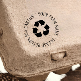 Sello Automático Please Retrun Egg carton Self Inking Rubber Stamp