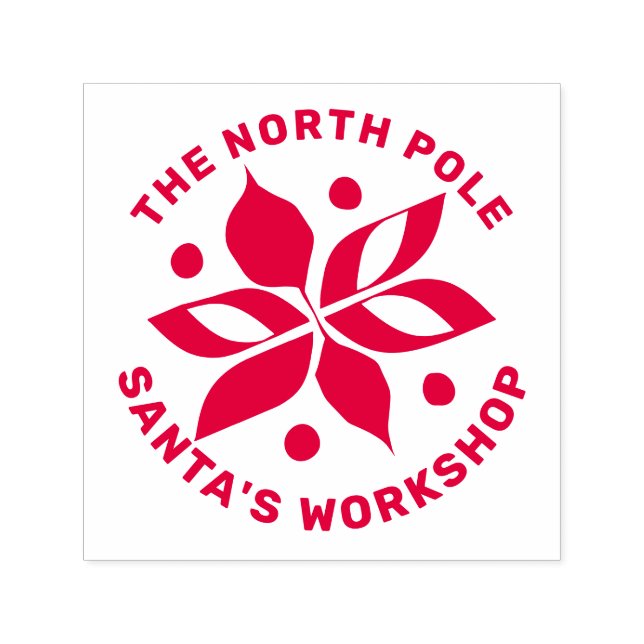 Sello Automático Poinsettia gráfica (Diseño)