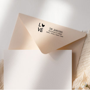 Sello Automático Pollo De Amor Escrito A Mano